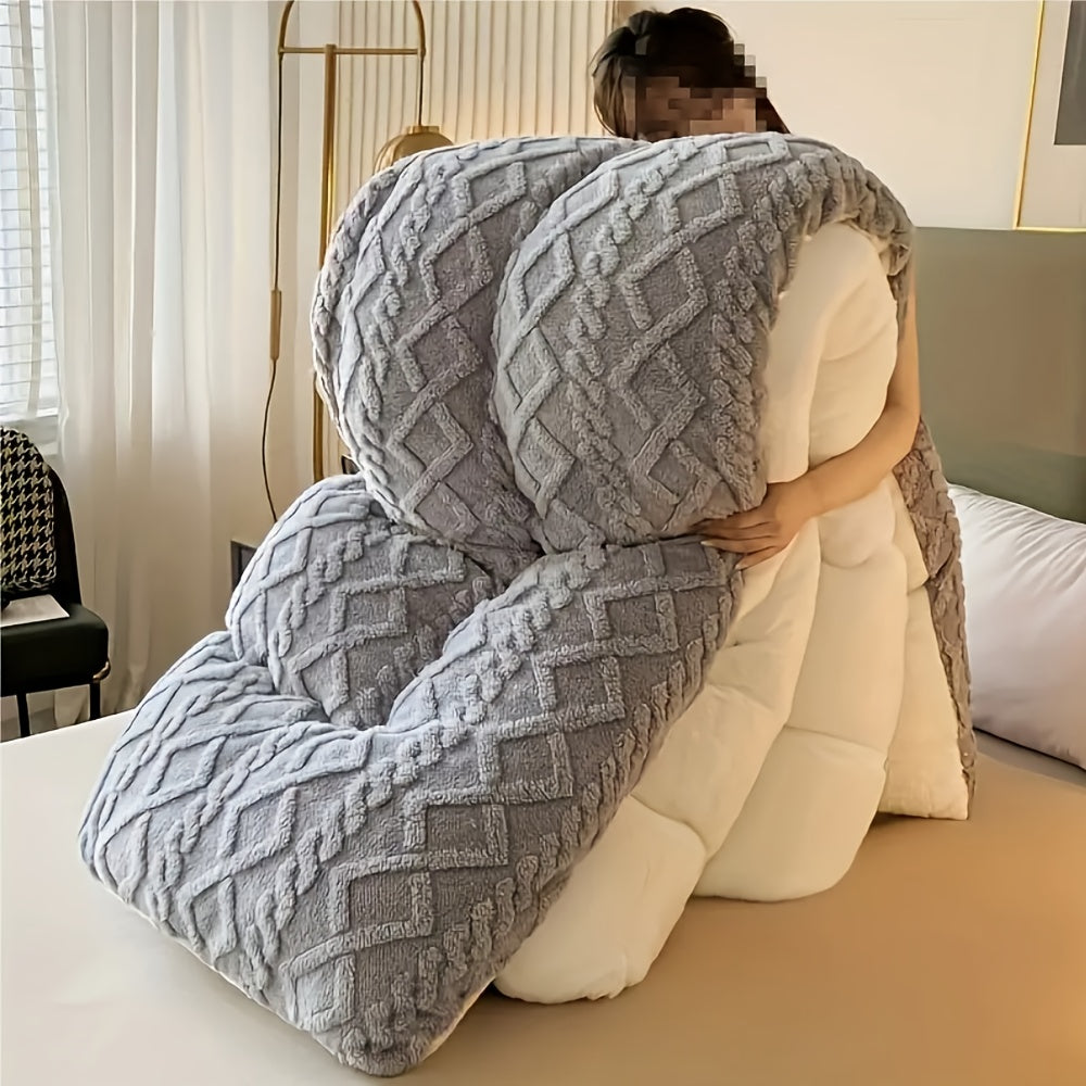 Luxurious Taffeta Comforter – Soft, Thick & Warm All-Season Bedding, Machine Washable Comforter for Bedroom, Guest Room & Hotel Use