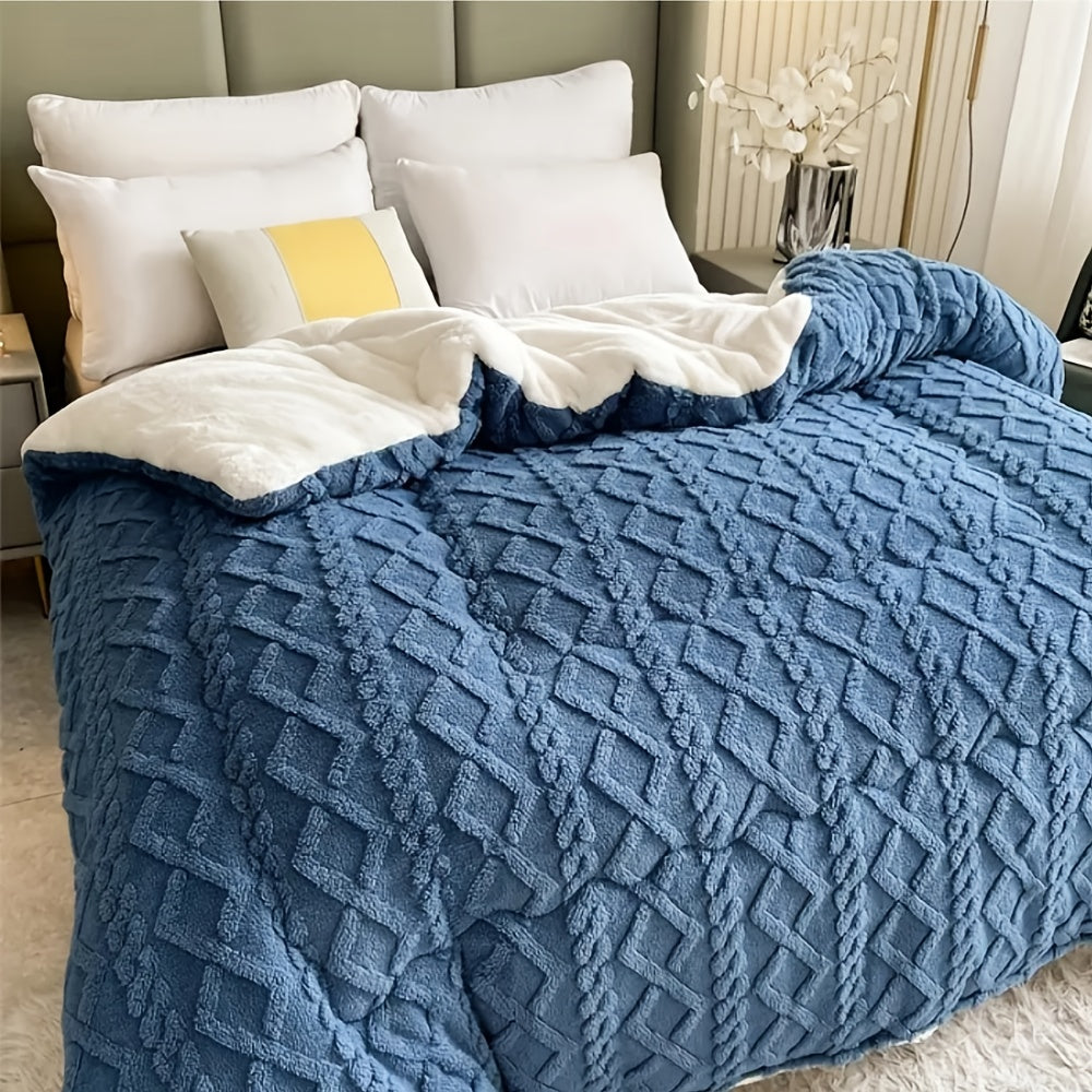 Luxurious Taffeta Comforter – Soft, Thick & Warm All-Season Bedding, Machine Washable Comforter for Bedroom, Guest Room & Hotel Use