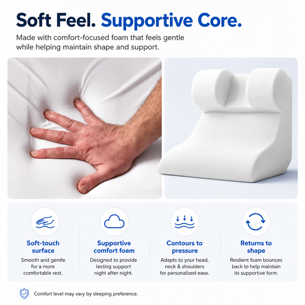 SnoreGuard Anti-Snore Pillow – Wake Up Refreshed With Better Sleep & Comfortable Neck Support