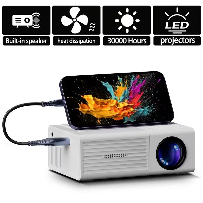 Portable Mini Projector for Home & Outdoor Entertainment