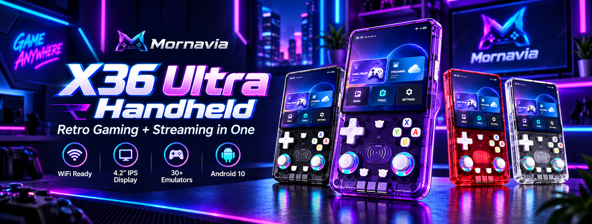 Mornavia X36 Ultra handheld gaming console homepage banner